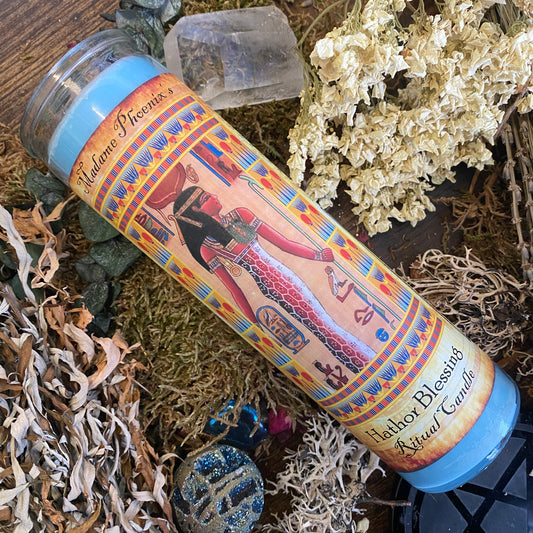Hathor Goddess 7 day Blessing Candle