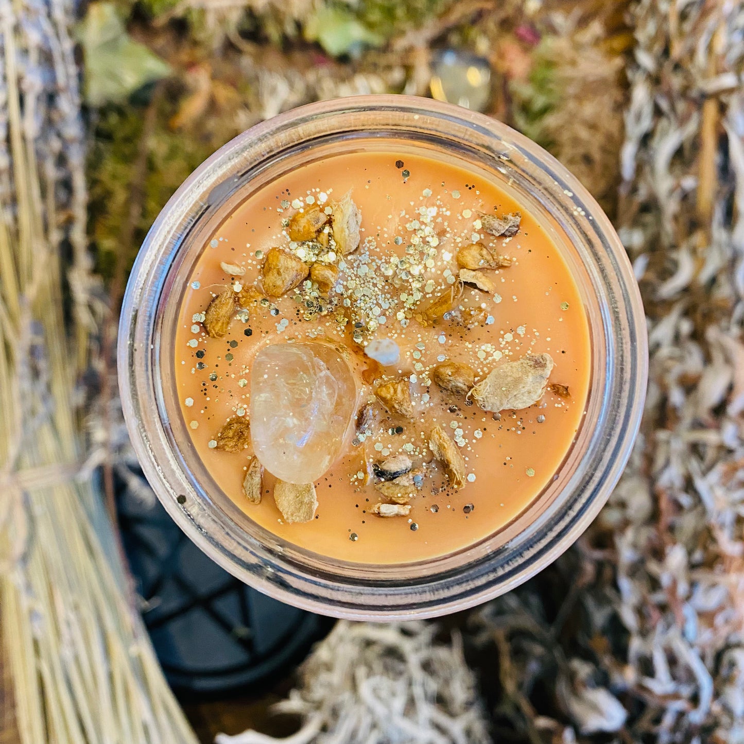 Bougie de sort rituel au miel et à l’ambre de la reine des abeilles 