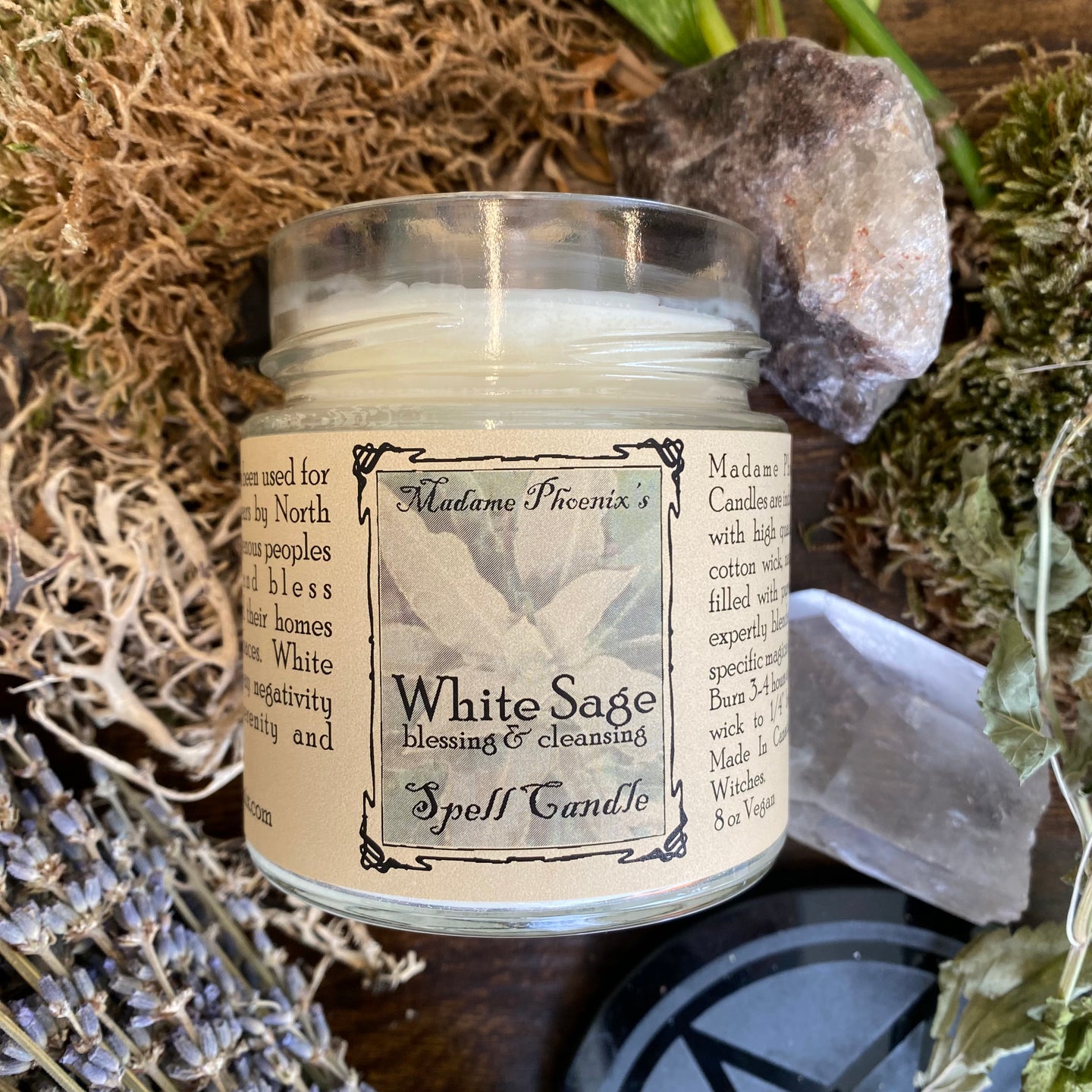 White Sage Spell Candle