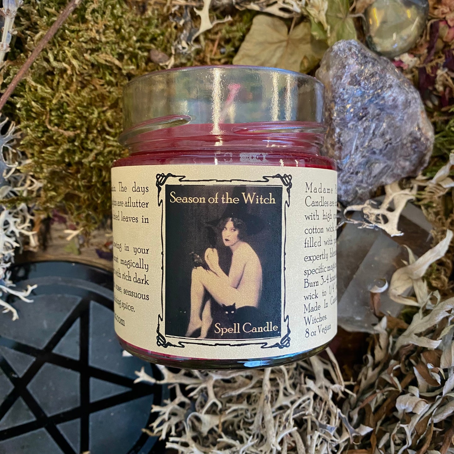 Saison de la bougie magique de sort de Samhain de sorcière