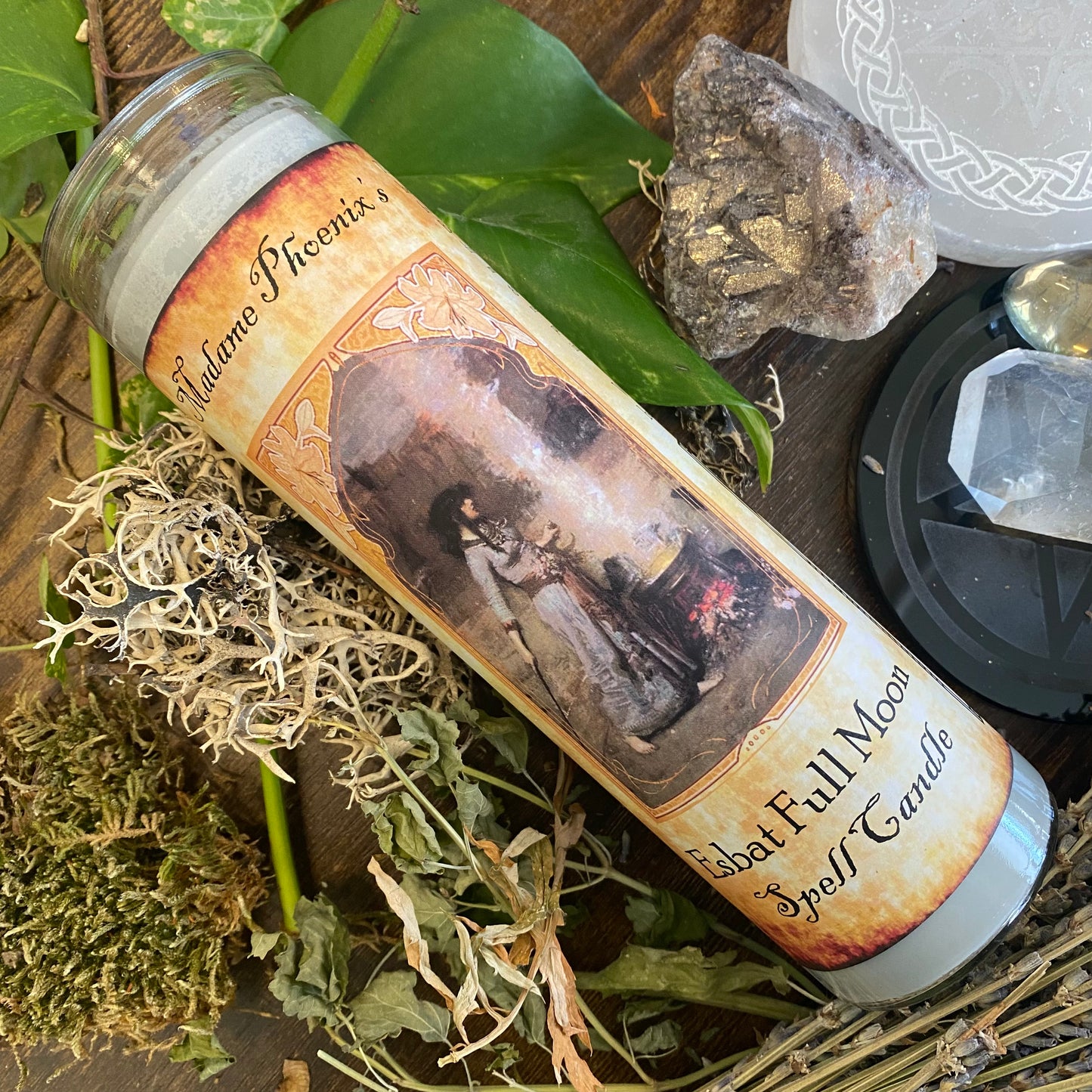 Bougie de sort rituel de pleine lune Esbat