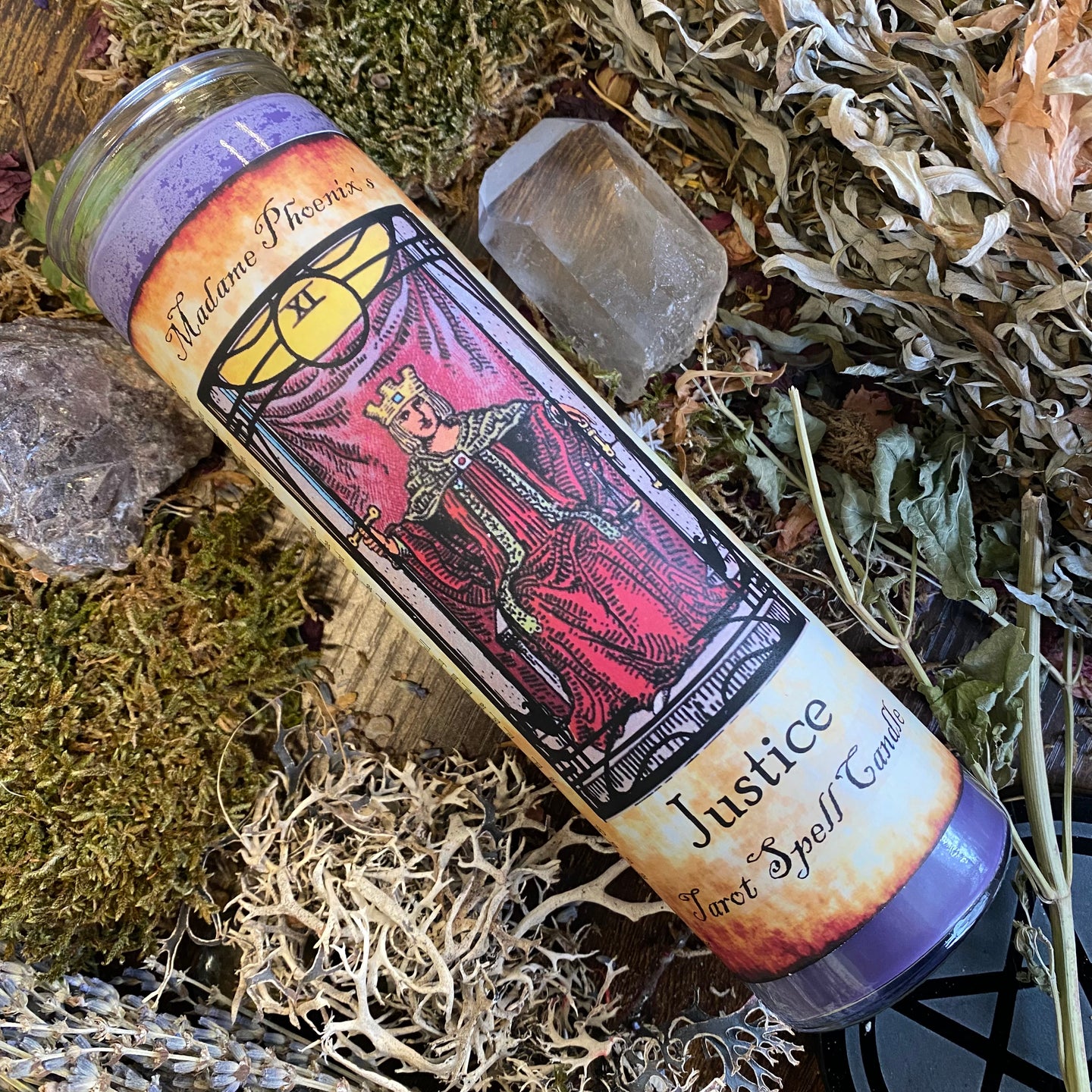 Justice Tarot Card Ritual Spell Candle