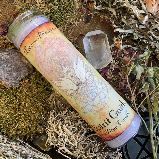 Bougie d’autel rituel des guides spirituels 