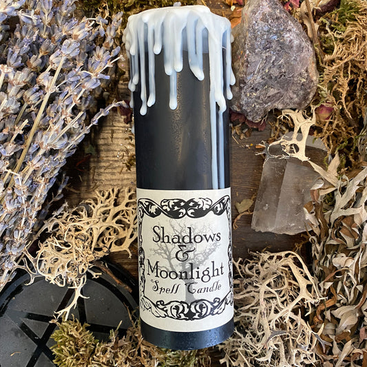 Ombres et clair de lune Halloween Samhain Spell Bougie