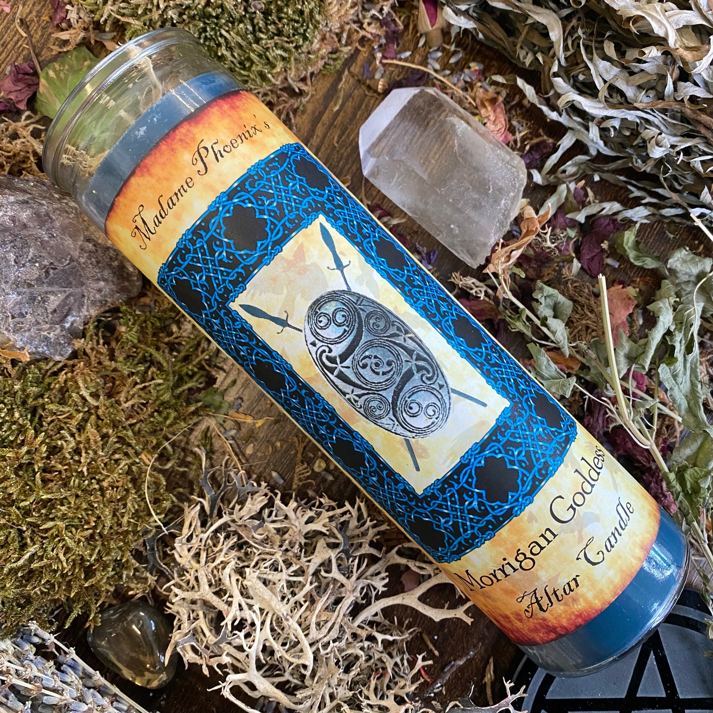 Morrigan Warrior Goddess Shrine Candle