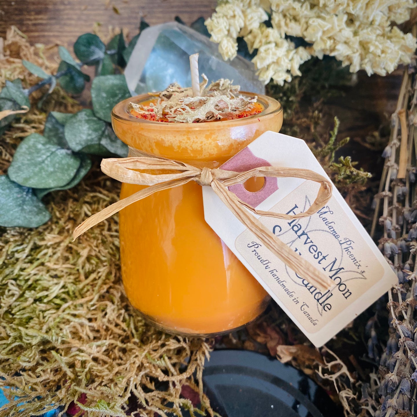 Harvest Moon Blessing Mini Spell Candles with Essential Oil Magical Blend