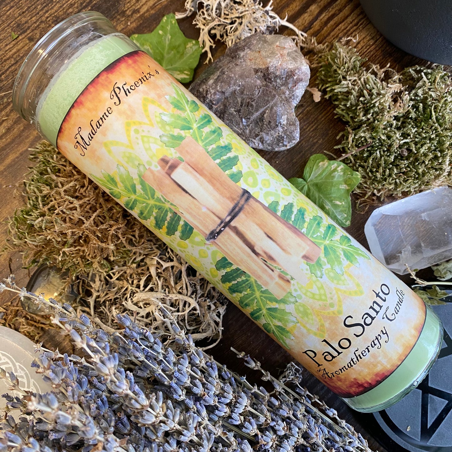 Bougie d'aromathérapie nettoyante magique Palo Santo