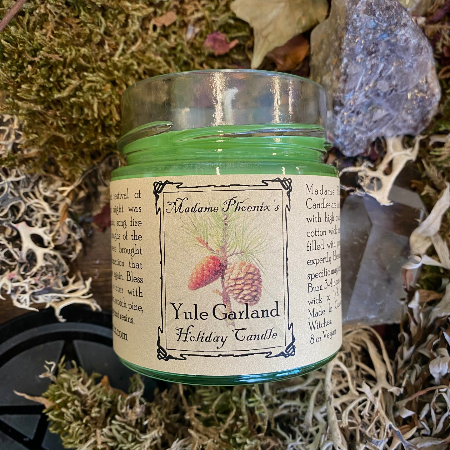 Yule Garland Holiday Magic Candle