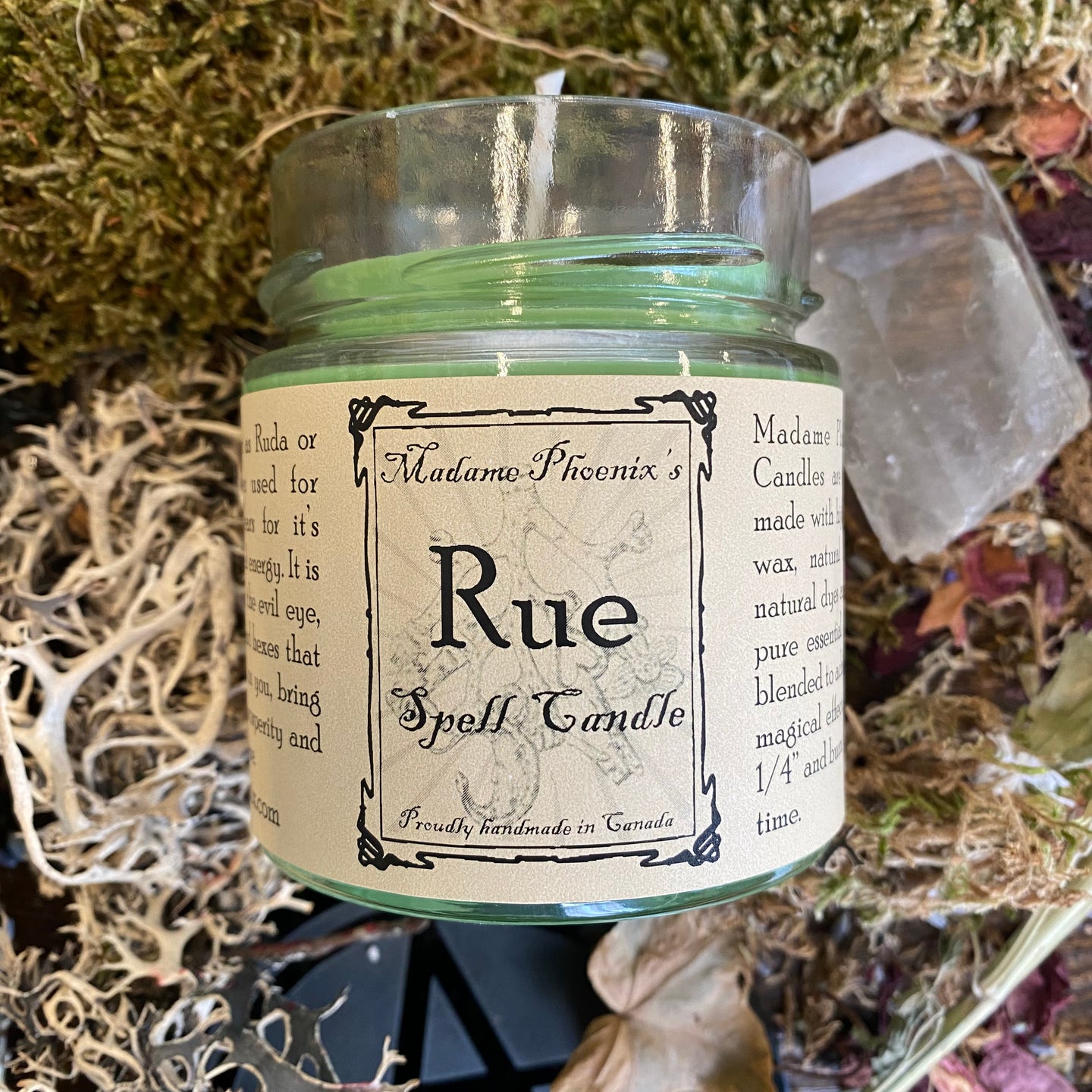Organic Rue Magic Spell Candle