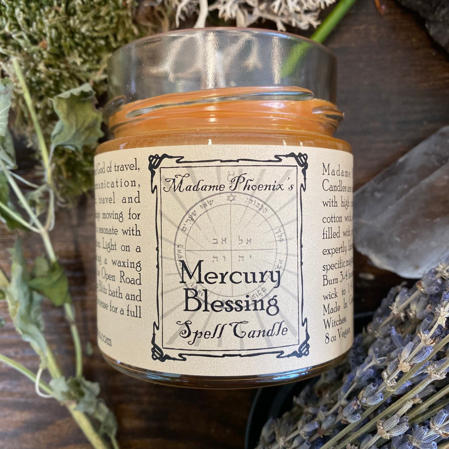 Planetary Magic Mercury Blessing Prosperity Spell Candle