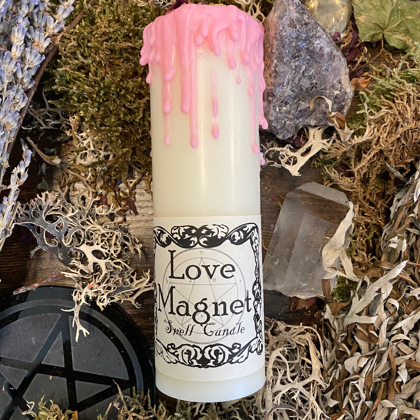 Love Magnet All Natural Spell Tall Pillar Candle