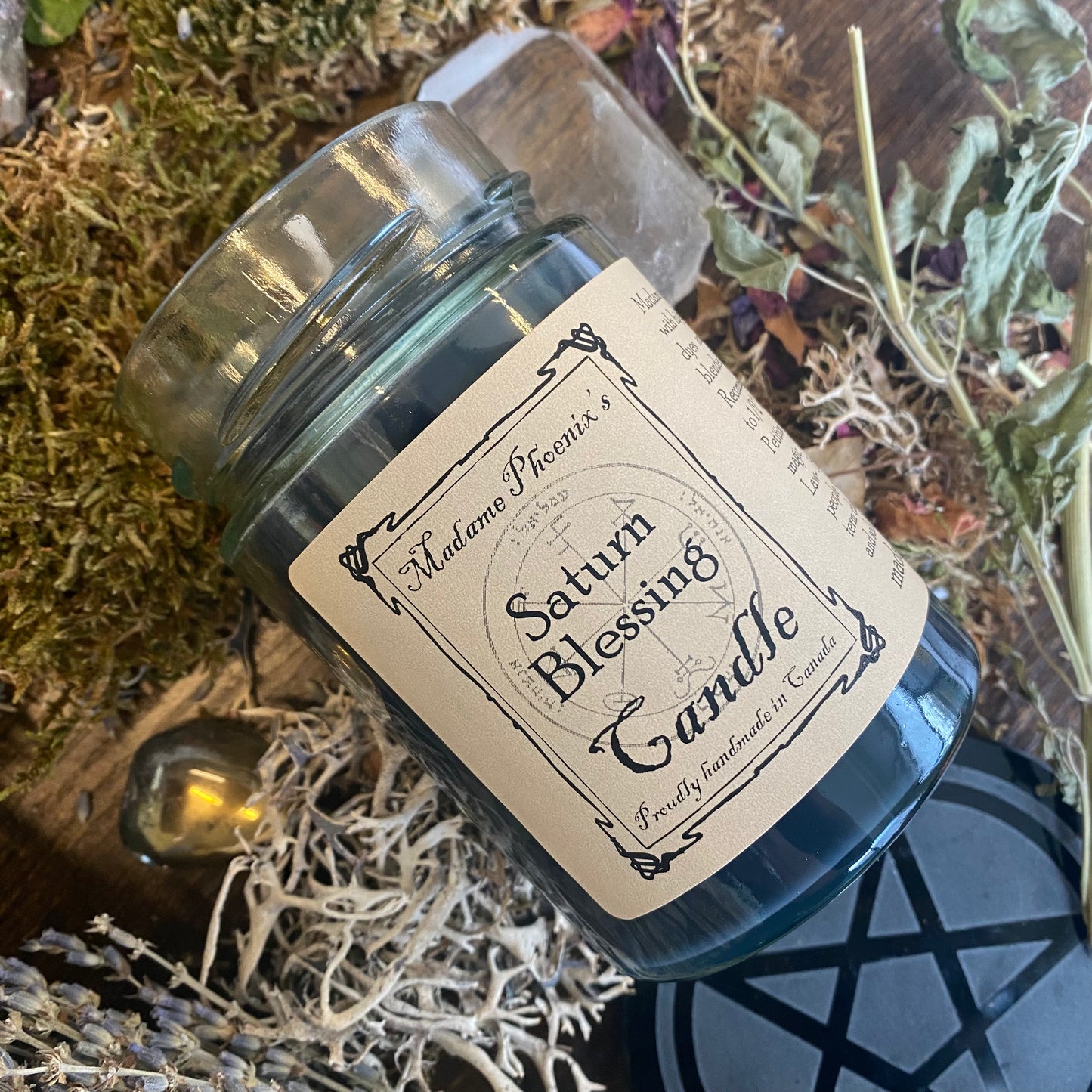 Bougie de sort de Saturne magique planétaire