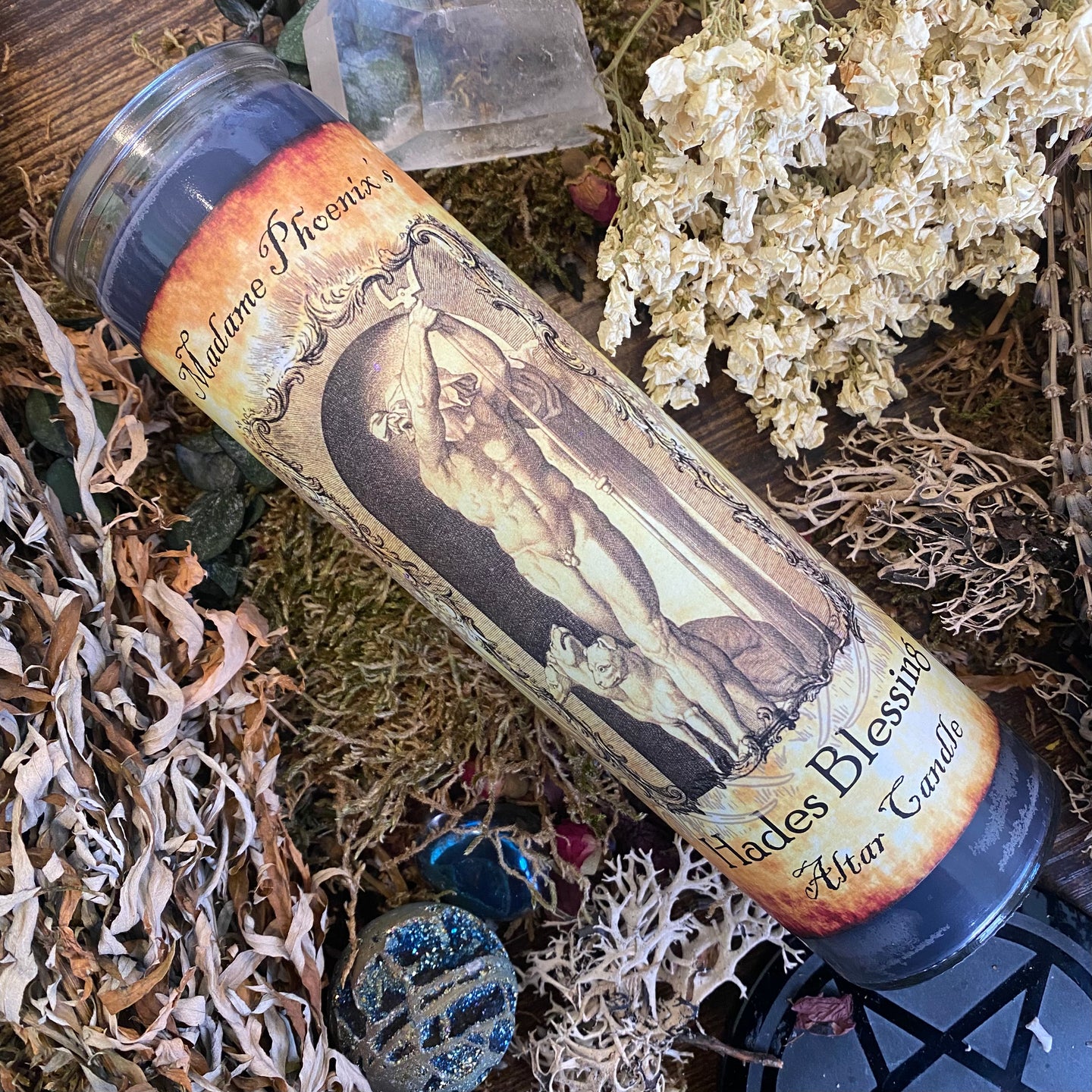 Hades Blessing 7 Day Style Altar Candle