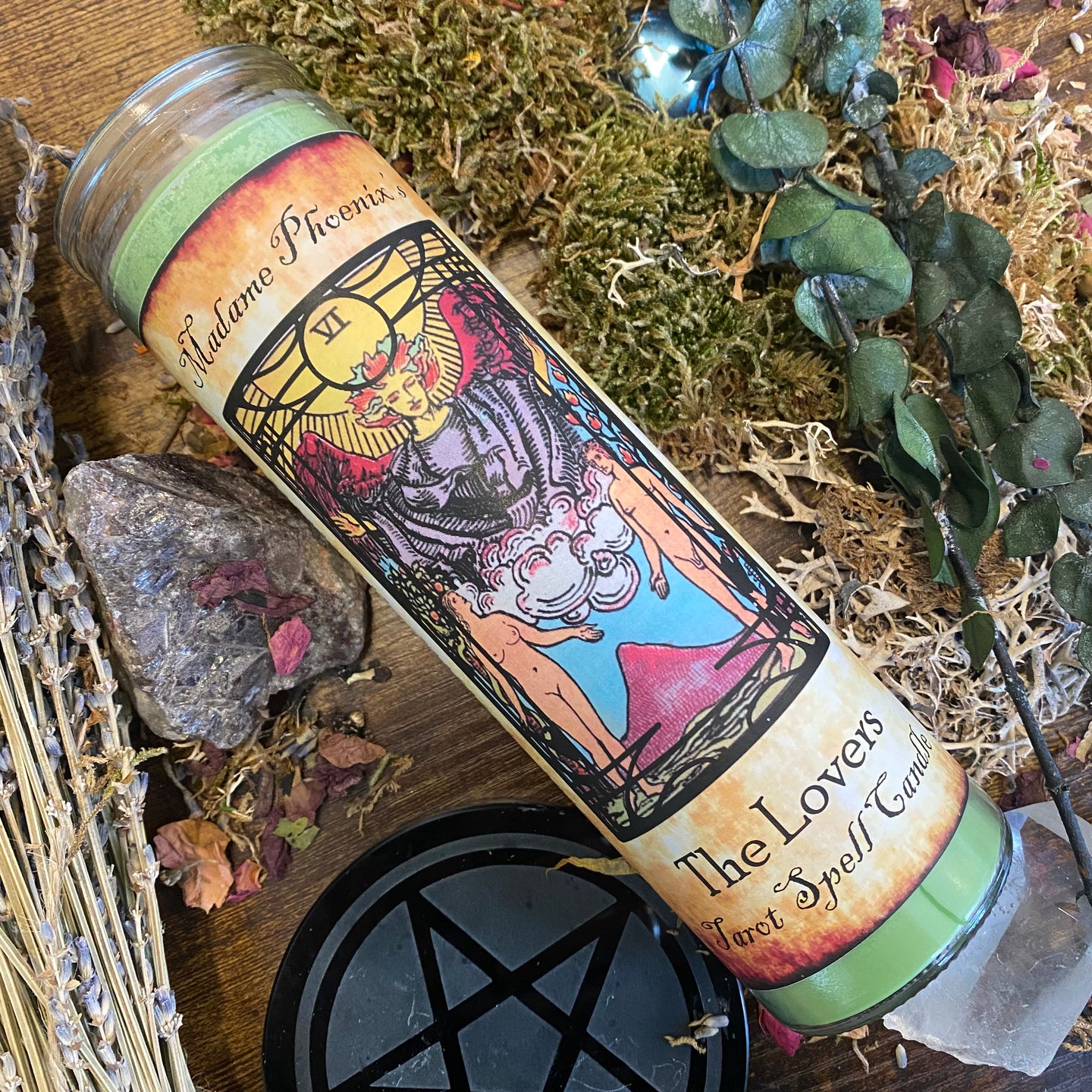 The Lovers Tarot Card Ritual Spell Candle