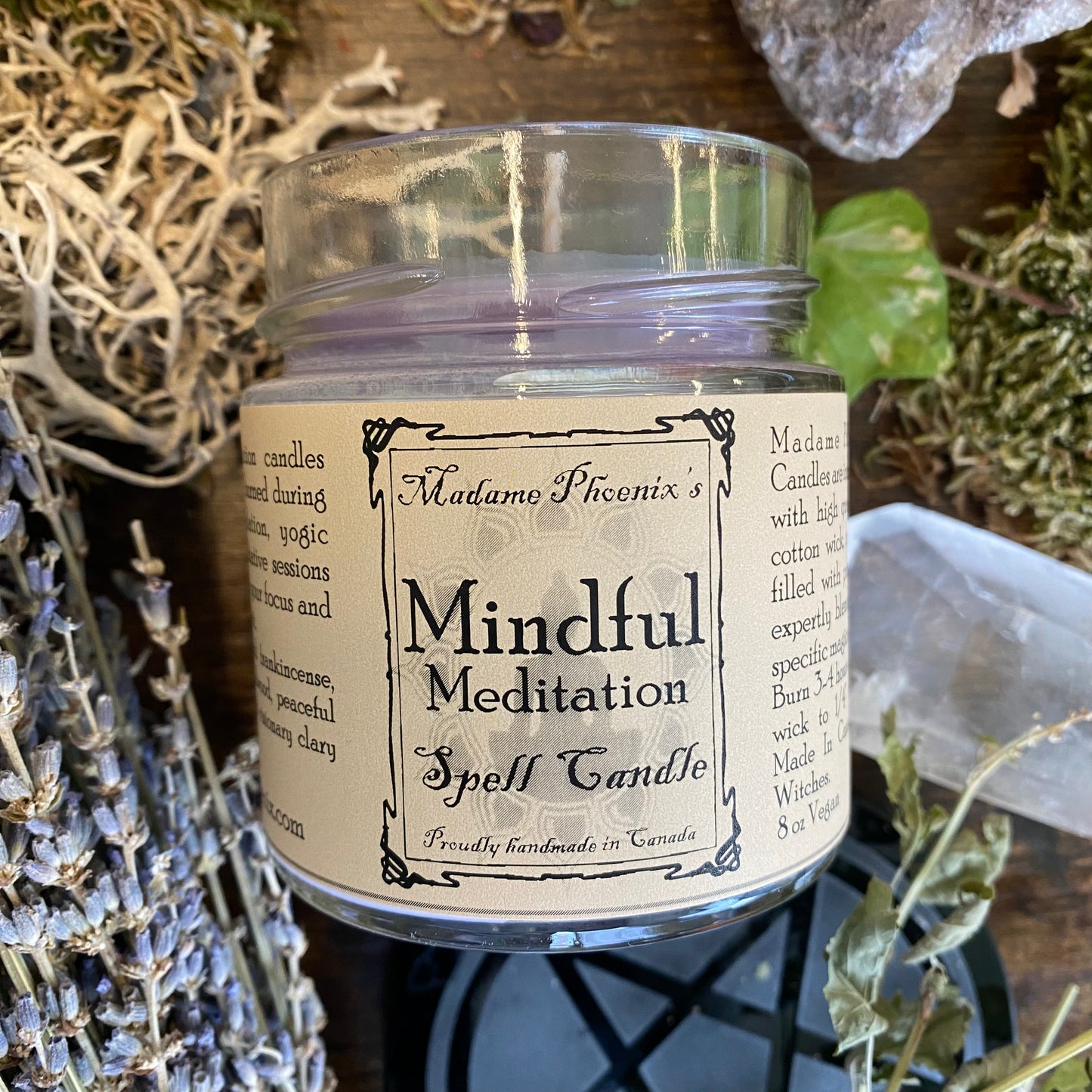 Bougie de sort de méditation consciente