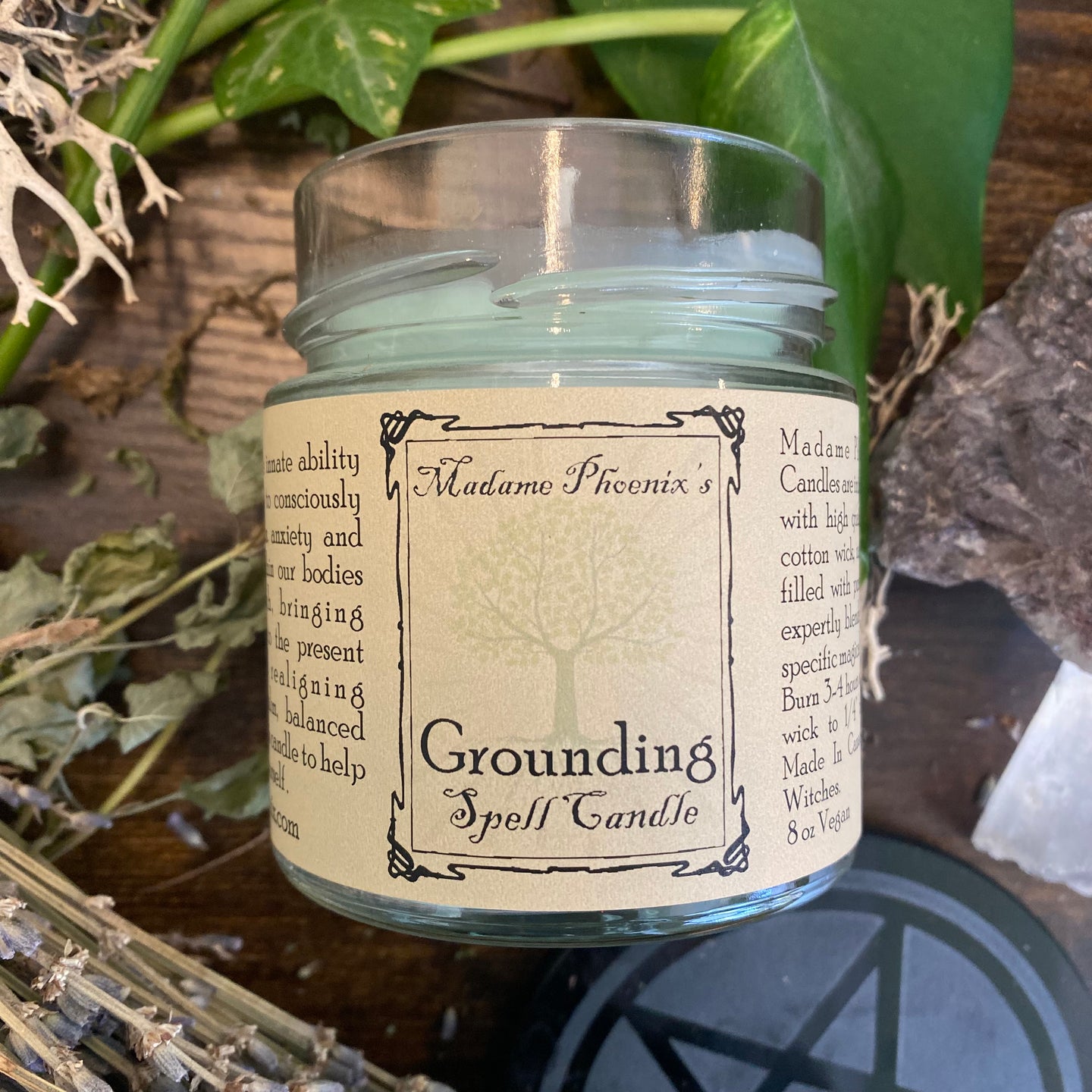Grounding Spell Ritual Altar Candle
