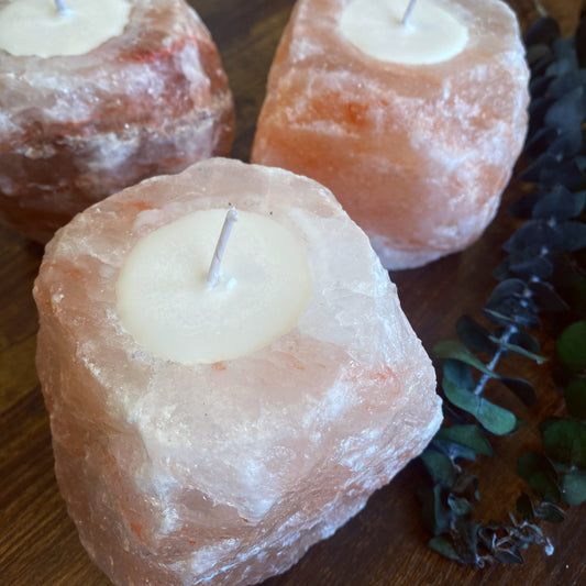 Bougie au sel de l'Himalaya Crystal Magic
