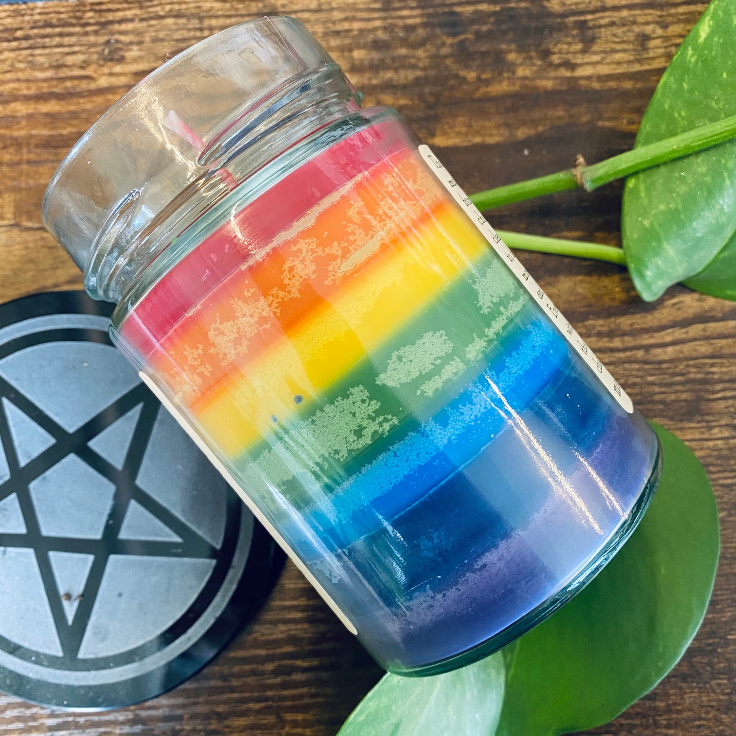 Bougie de sort magique chargée de Reiki d’équilibrage des chakras