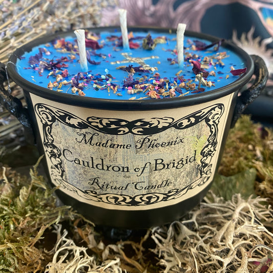 Chaudron de Brigid Imbolc Déesse Autel Spell Bougie