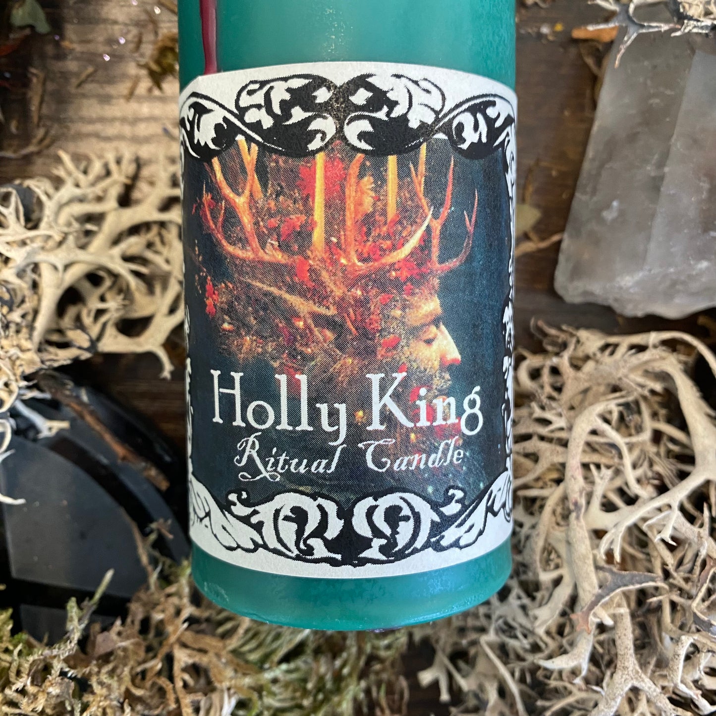 Holly King Tall Pillar Candle