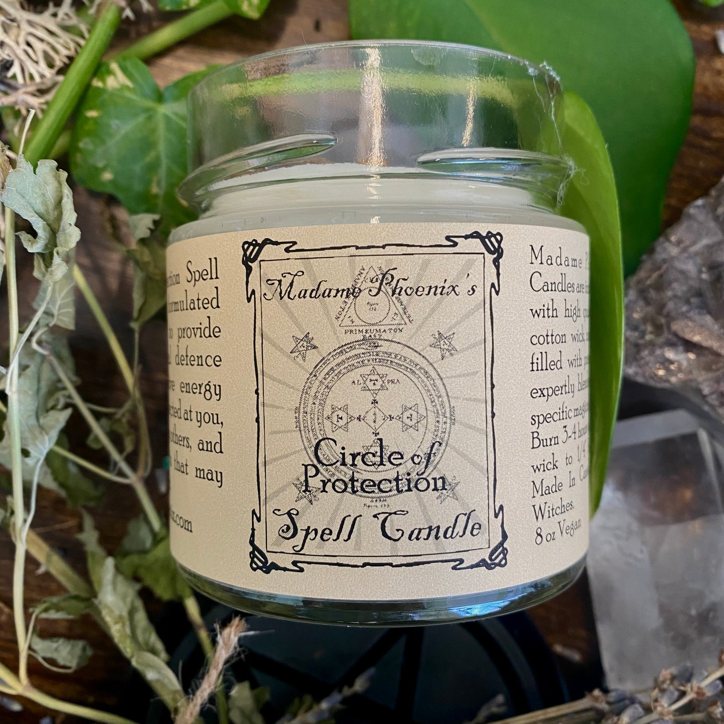 Circle of Protection Magic Spell Candle (White)