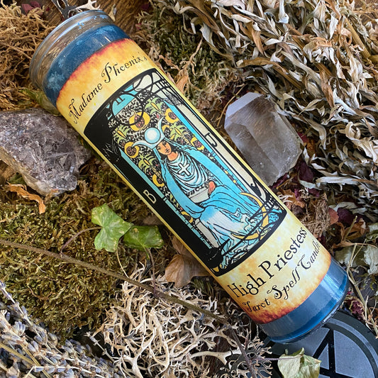 Bougie de sort magique du Tarot de la Grande Prêtresse