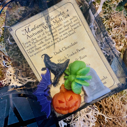 La cire du sac de friandises d’Halloween fond