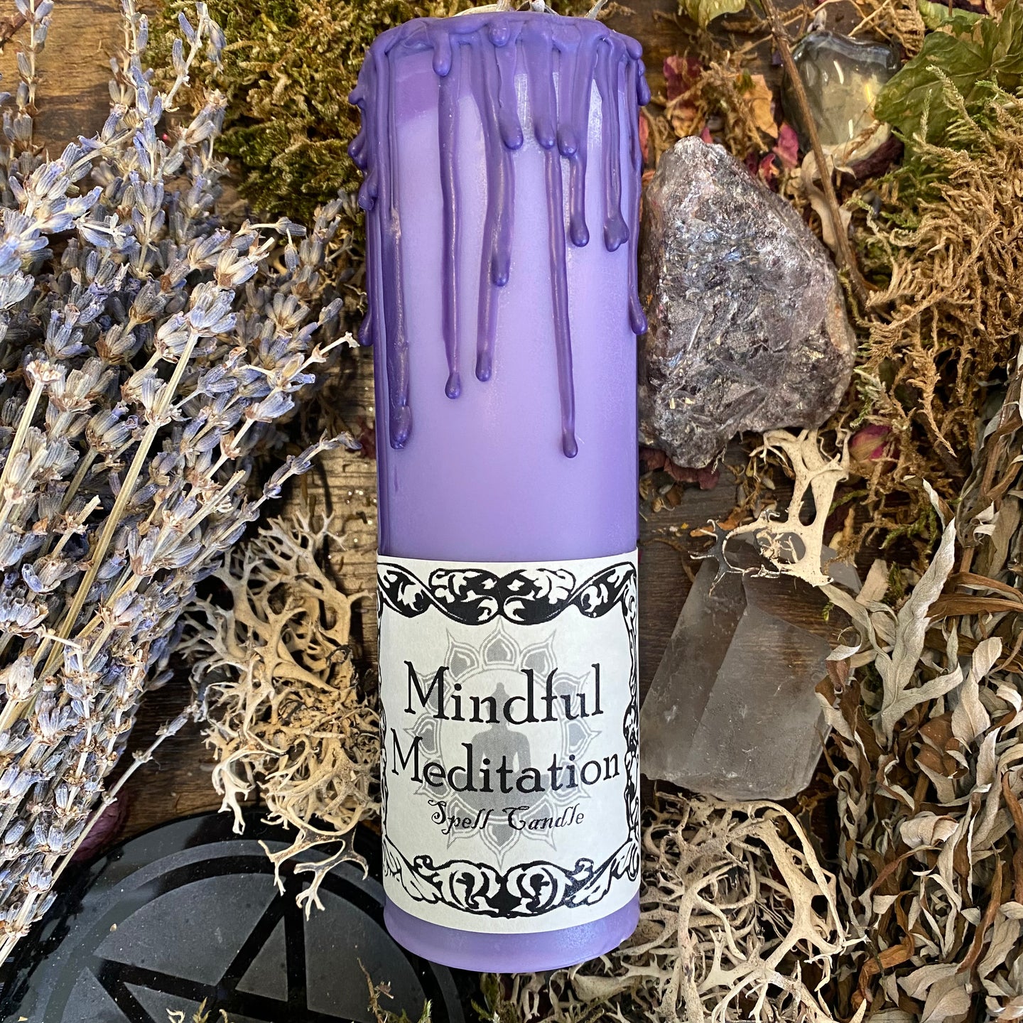 Mindful Meditation Ritual Pillar Spell Candle