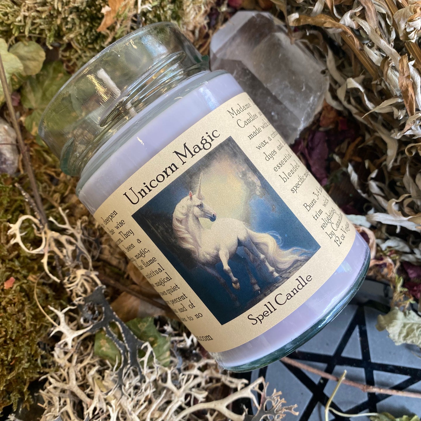 Unicorn magic spirit altar candle