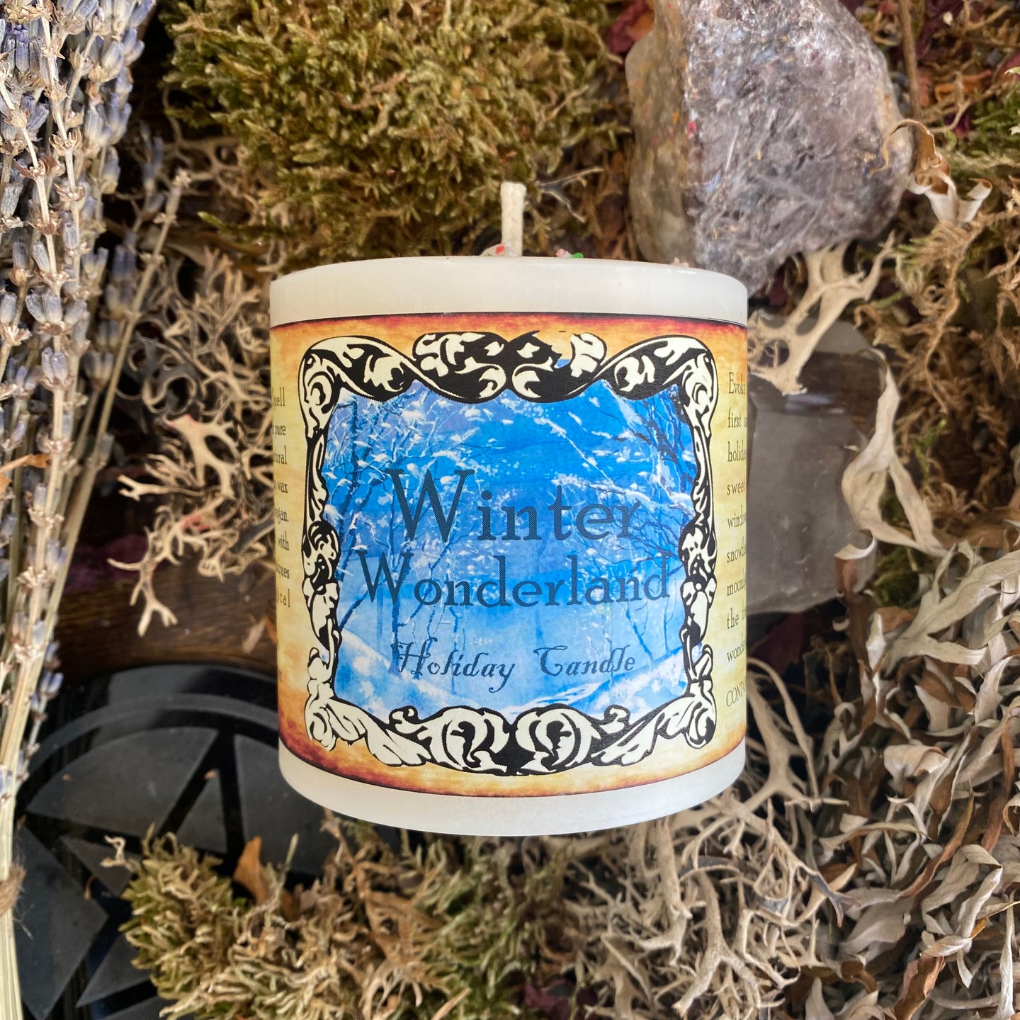 Winter Wonderland Chunky Pillar Candle