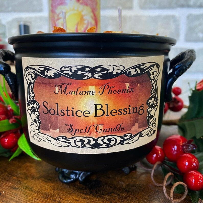 Bougie de chaudron rituel d’hiver de bénédiction du solstice 