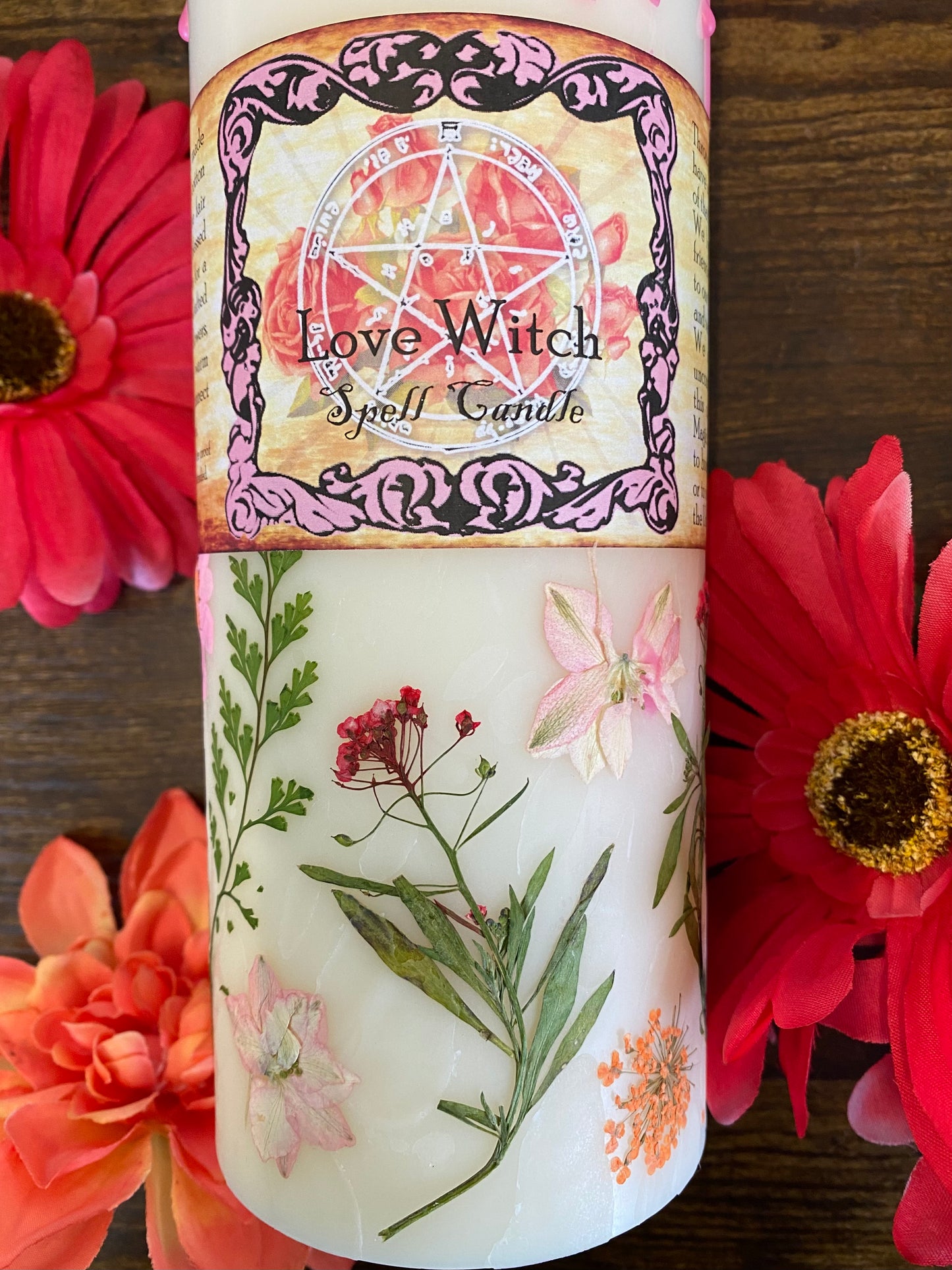 Bougie pilier géante Love Witch
