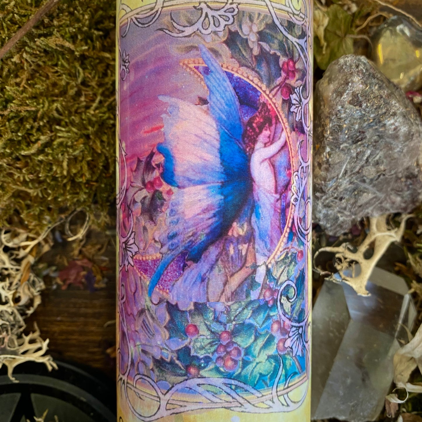 Bougie d’hiver Fée Dragée