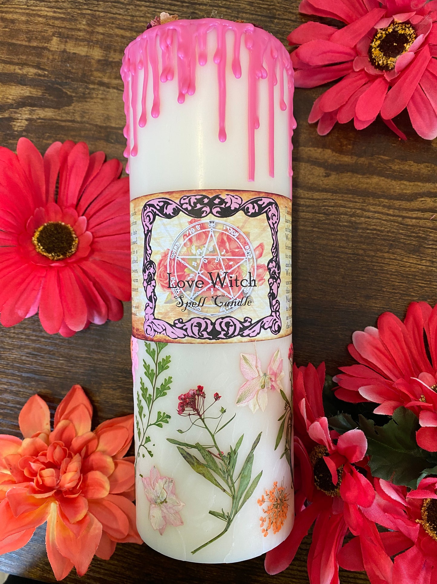 Bougie pilier géante Love Witch