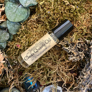 Clear Quartz crystal acupressure aromatherapy roll on natural perfume