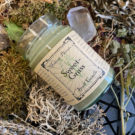 Bougie d'aromathérapie de sort magique de bénédiction de Sweetgrass