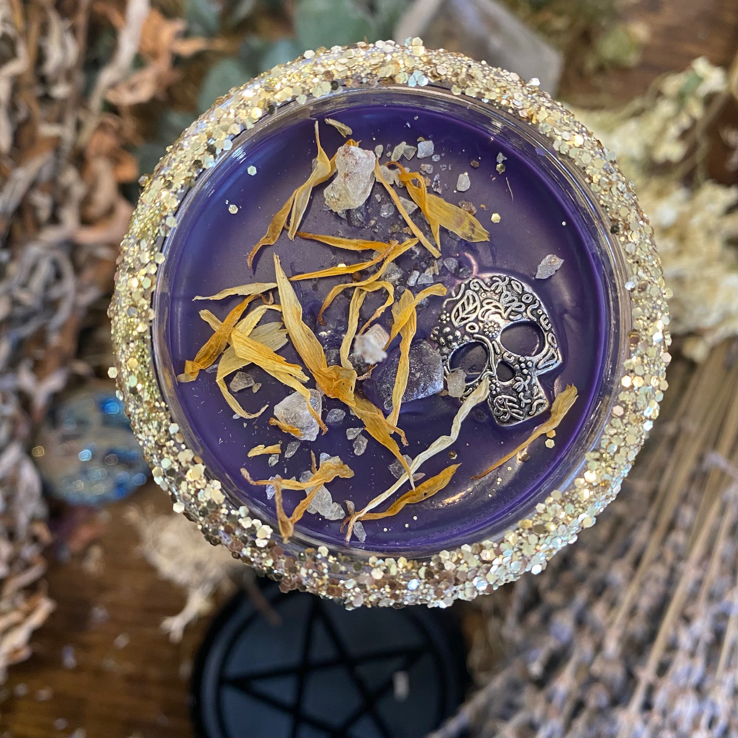 Bougie de sort magique offerte par l’ancêtre du Jour des Morts
