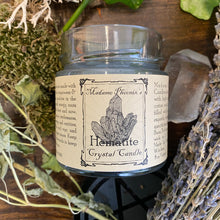Load image into Gallery viewer, Crystal Magic Hematite Spell Candle
