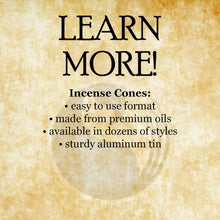 Load image into Gallery viewer, Cone Incense - 1 Tin of 12 Cones
