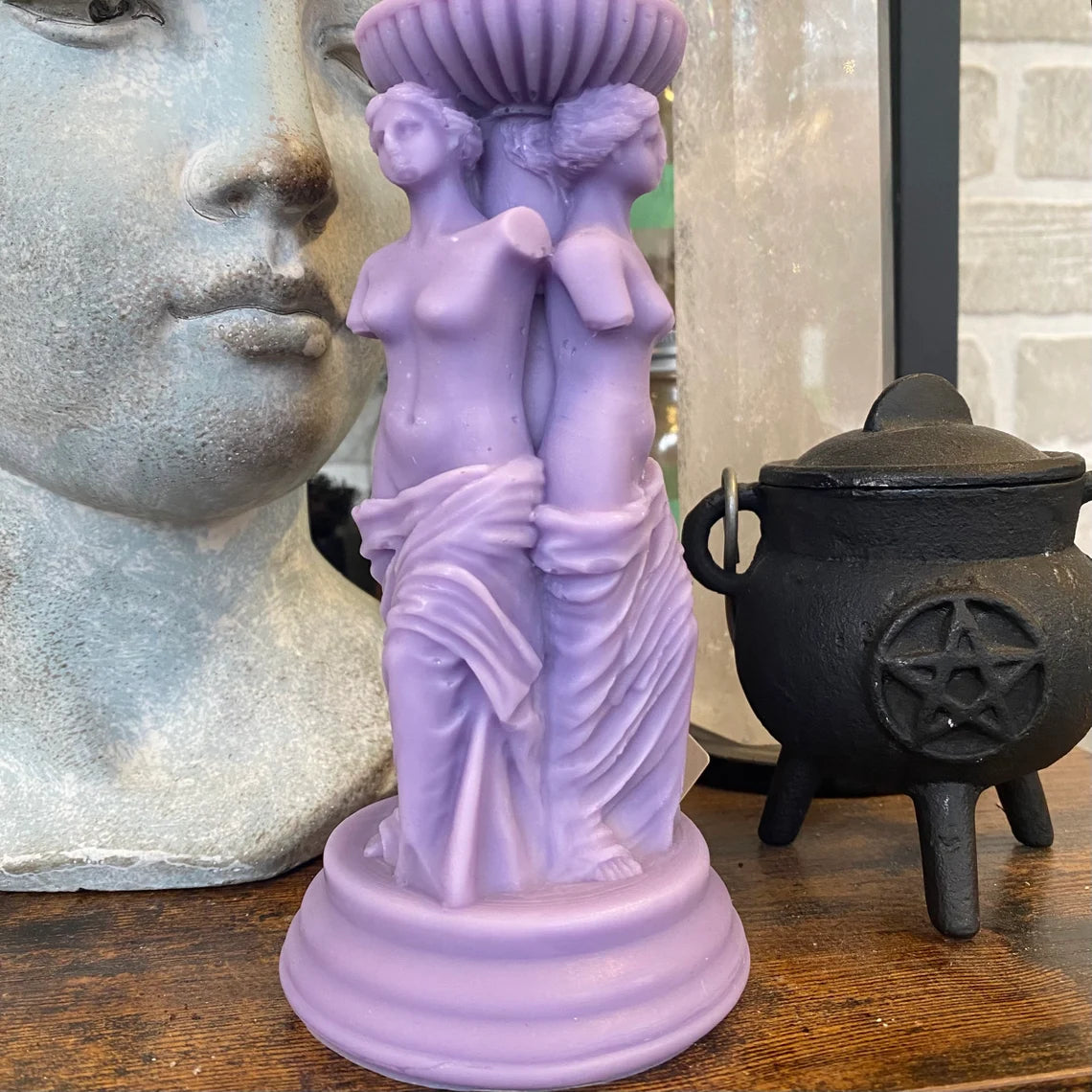 Triple Goddess Shaped Candle