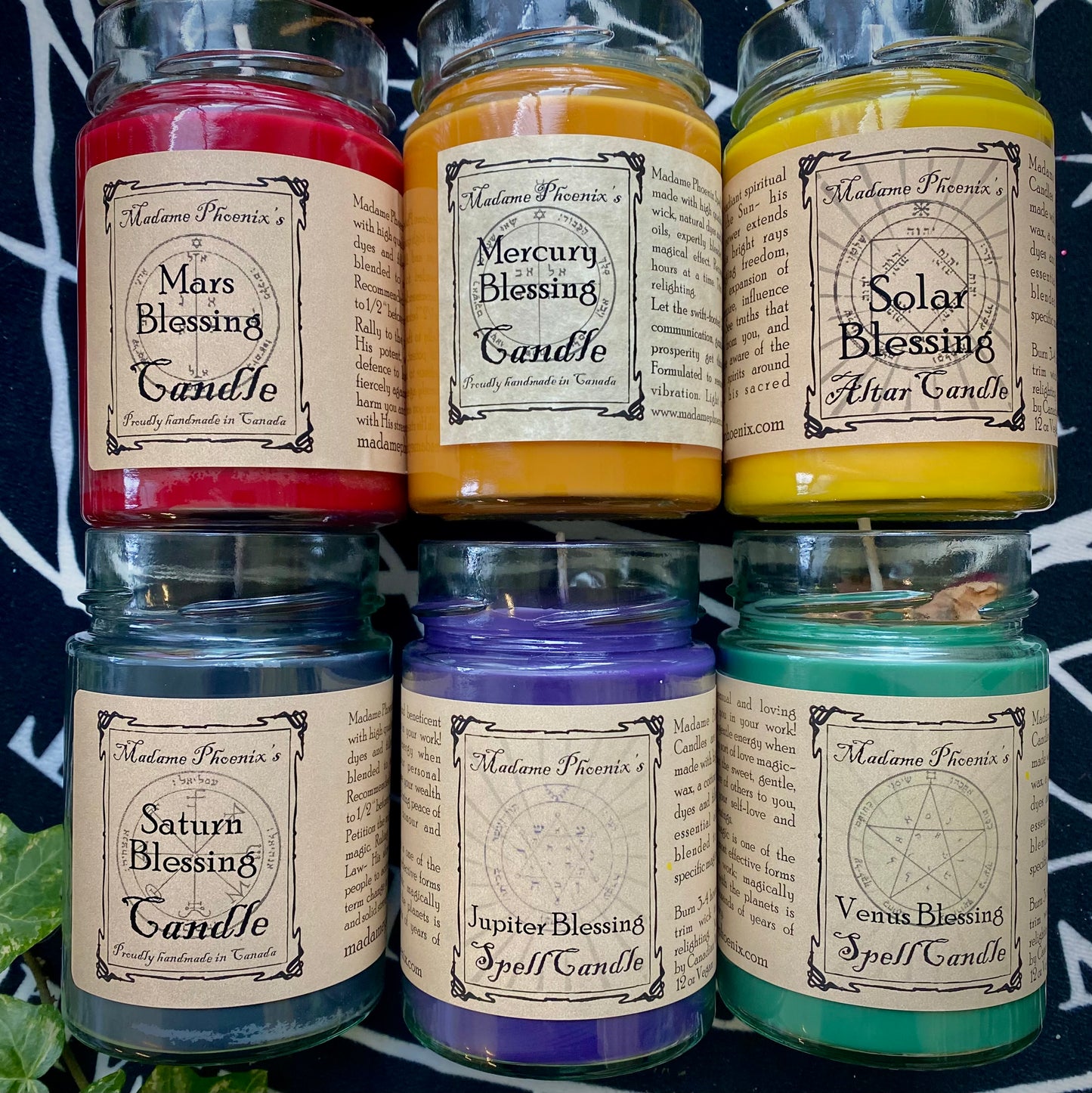 Bougies de sorts magiques planétaires (ENSEMBLE COMPLET)