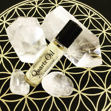 Load image into Gallery viewer, Clear Quartz crystal acupressure aromatherapy roll on natural perfume
