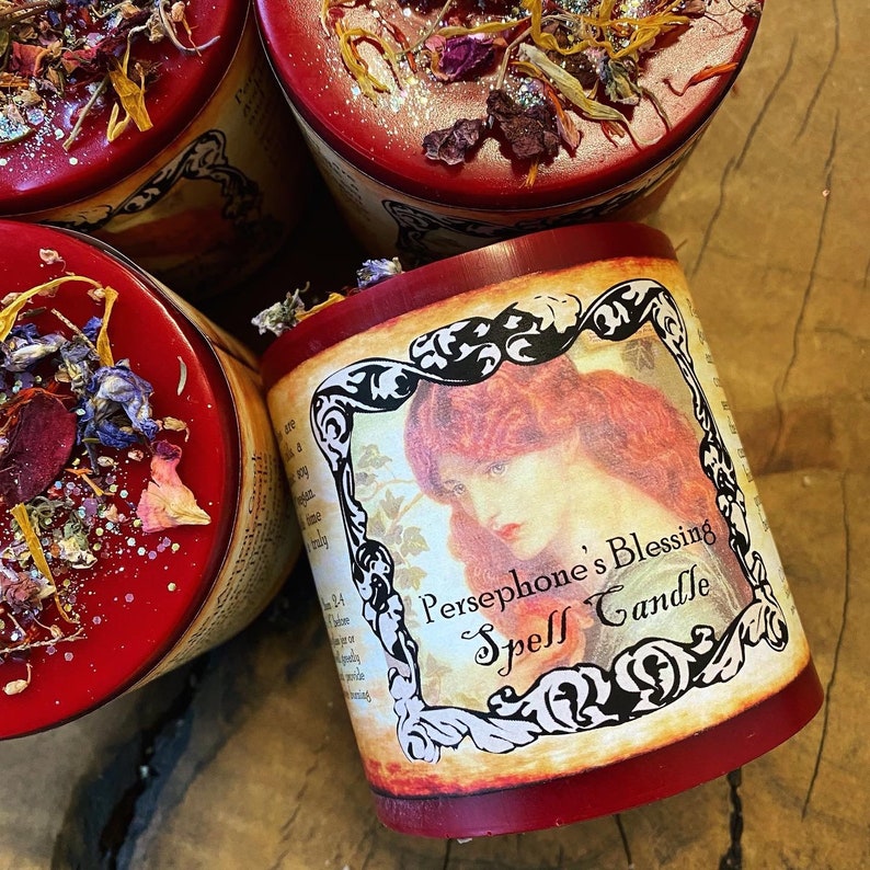 Persephone Altar Candle | Spring Blessing Chunky Pillar Candle