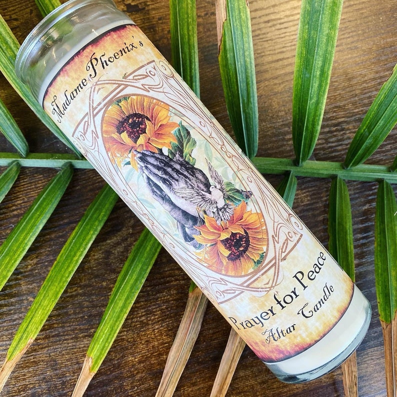 Bougie d’autel spirituelle Prières pour la paix