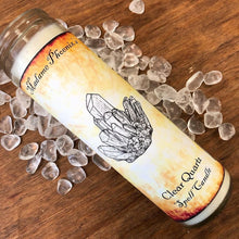 Load image into Gallery viewer, Crystal Magic Charged Quartz Spell Candle - Clear Quartz

