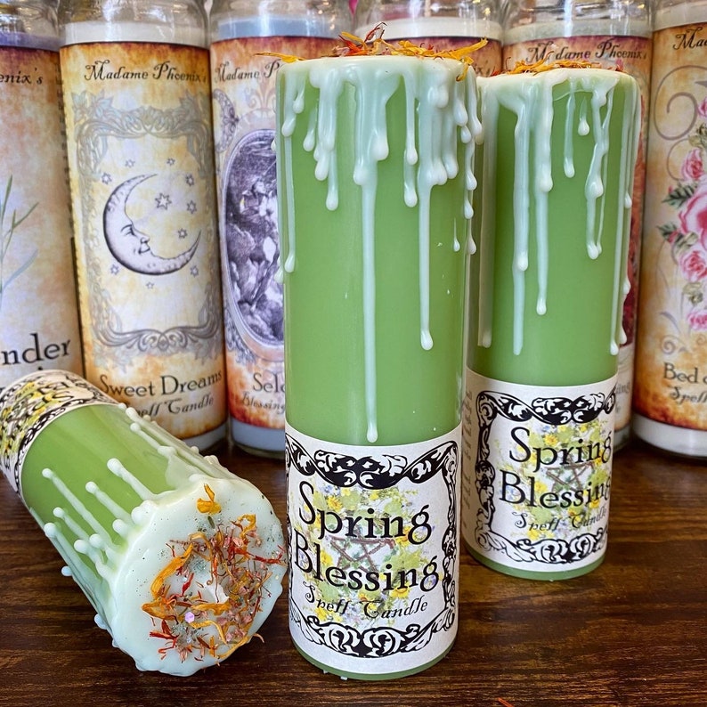 Spring Blessing Tall Pillar Candle