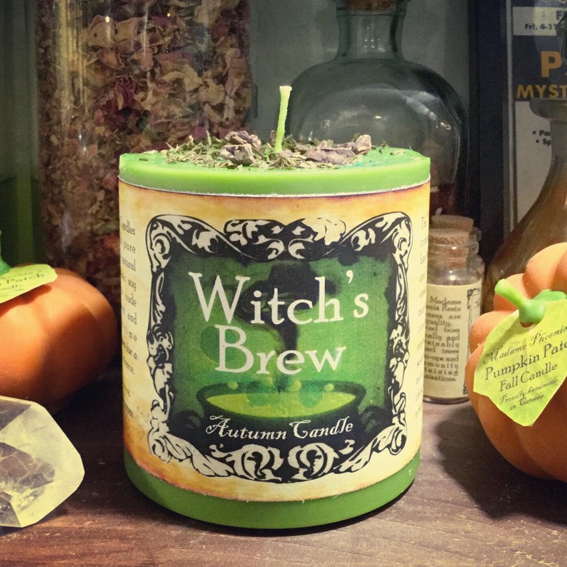 Witches Brew Halloween Samhain Chunky Candle