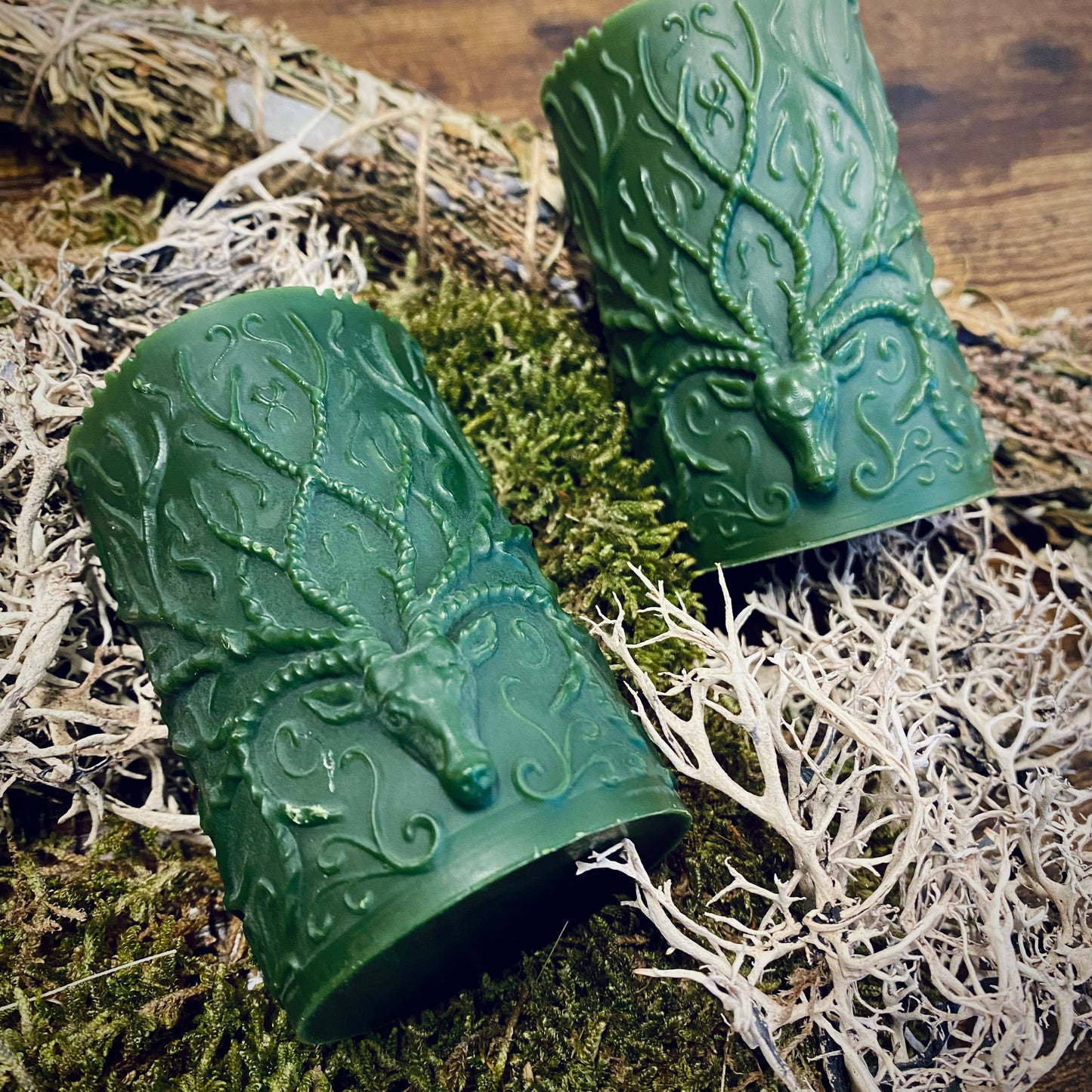 Cernunnos Chasseur Sacré Dieu des Sorcières Corne Une Bougie d'Autel 