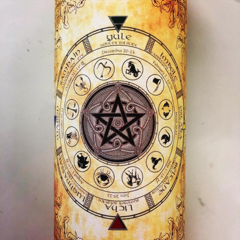 Witches Sabbat Altar Ritual Candle