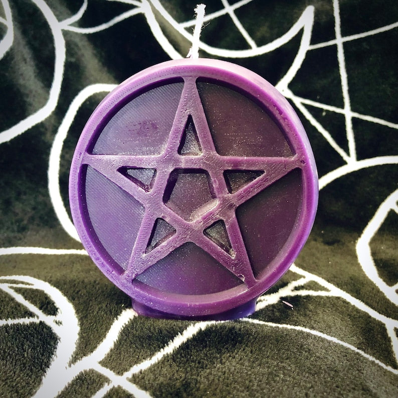 Sacred Pentacle Shaped Altar Candle